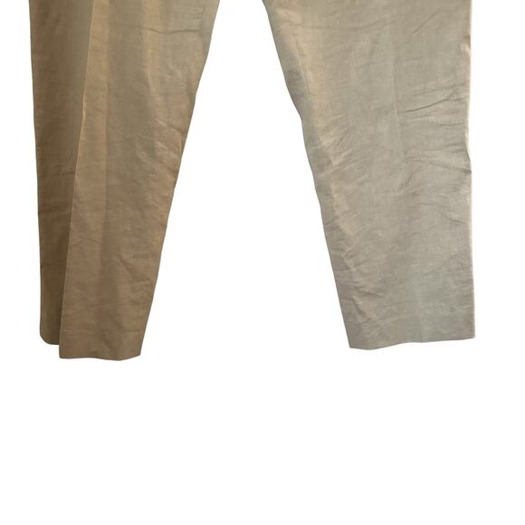 Theory Classic Minimalist Basic Pull On Eco  Organic Crunch Khaki Pants Size 10 - Picture 8 of 10